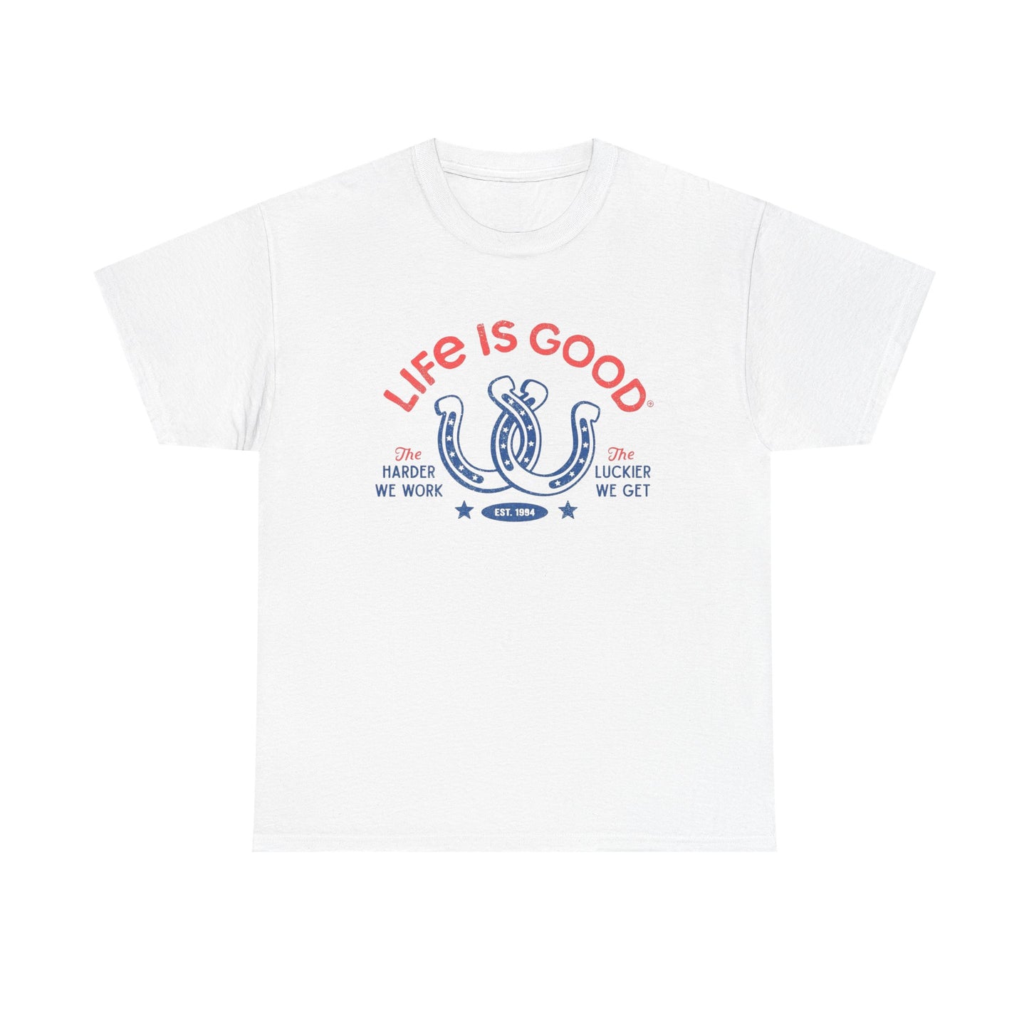 Life Is Good The Cowboy Graphic T Shirt ADULT NEW Heavy Cotton Tee