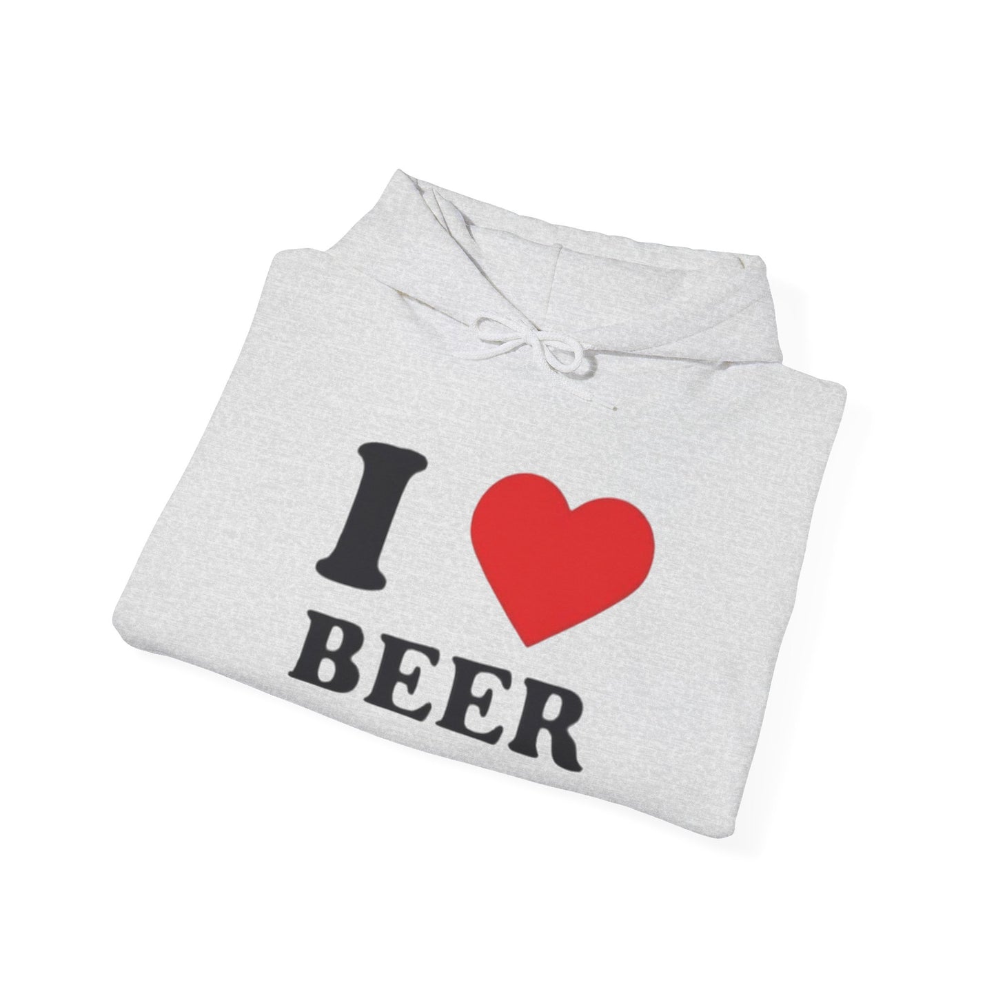 I Love Beer Funny Gift Graphic Hoodie Unisex Heavy Blend™ Hooded Sweatshirt
