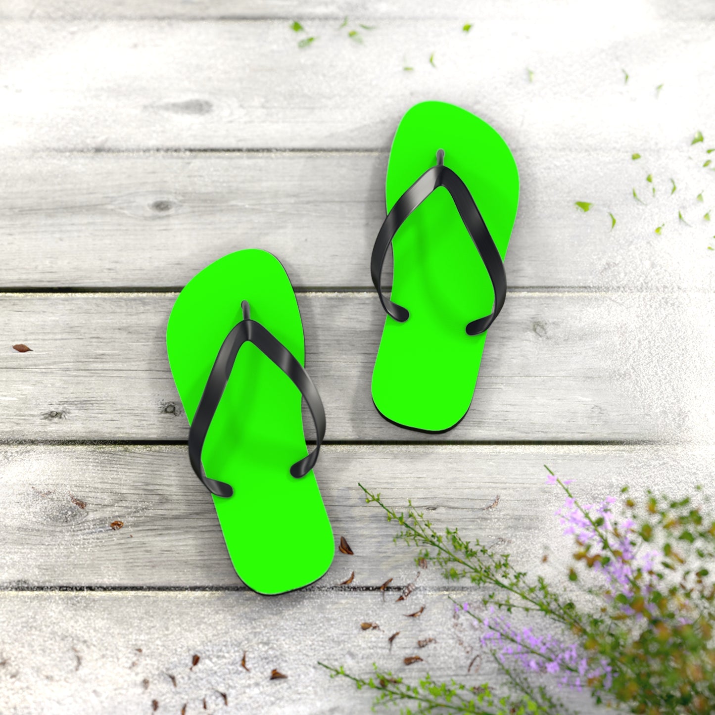 Neon Green Lime Flip Flops, Sandals Slides, Summer Footwear, Brand New