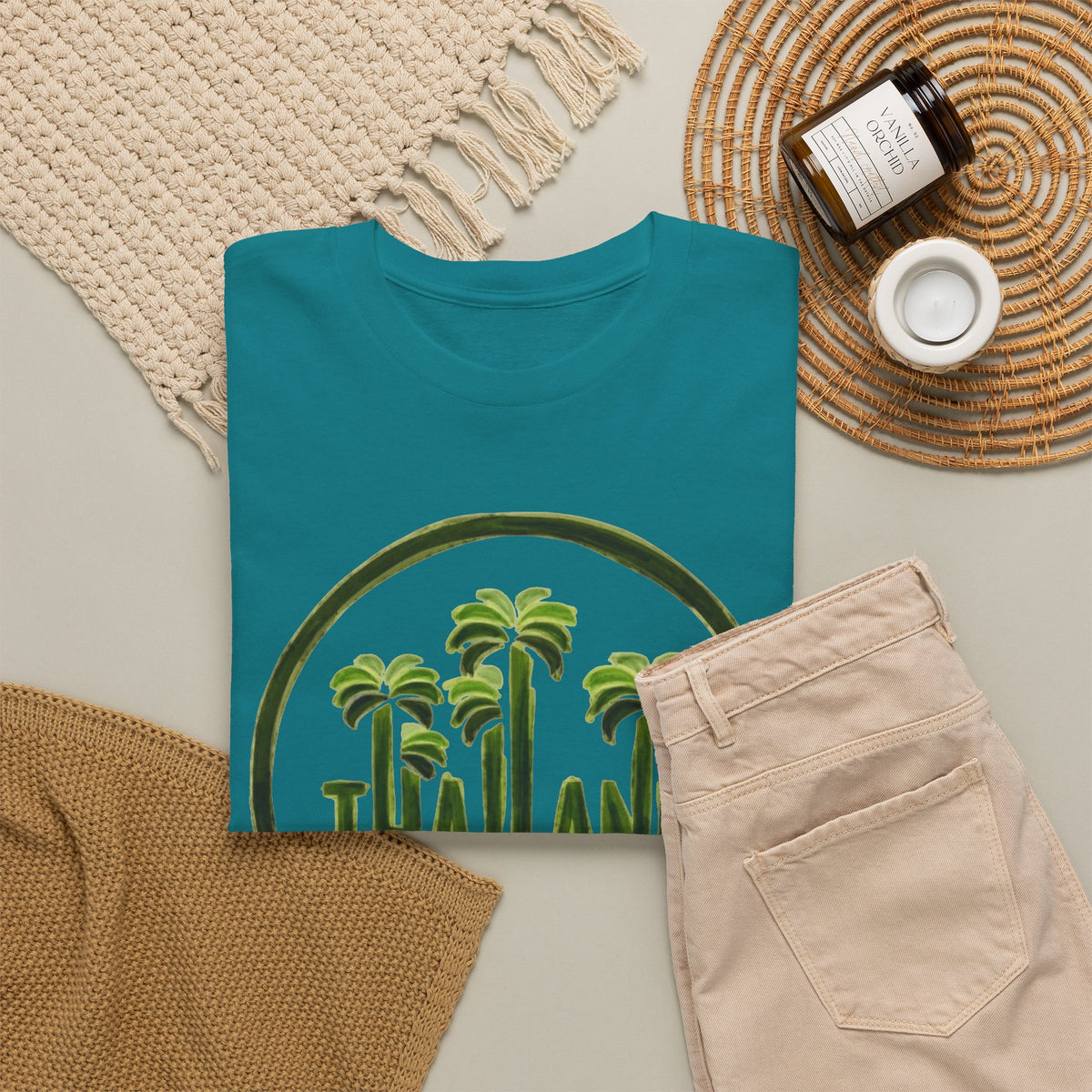 Thailand Palm Tree Wave T-Shirt Men's Graphic Tee
