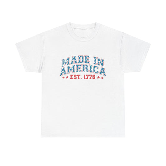 Made In America USA Graphic T Shirt NEW ADULT Unisex Heavy Cotton Tee