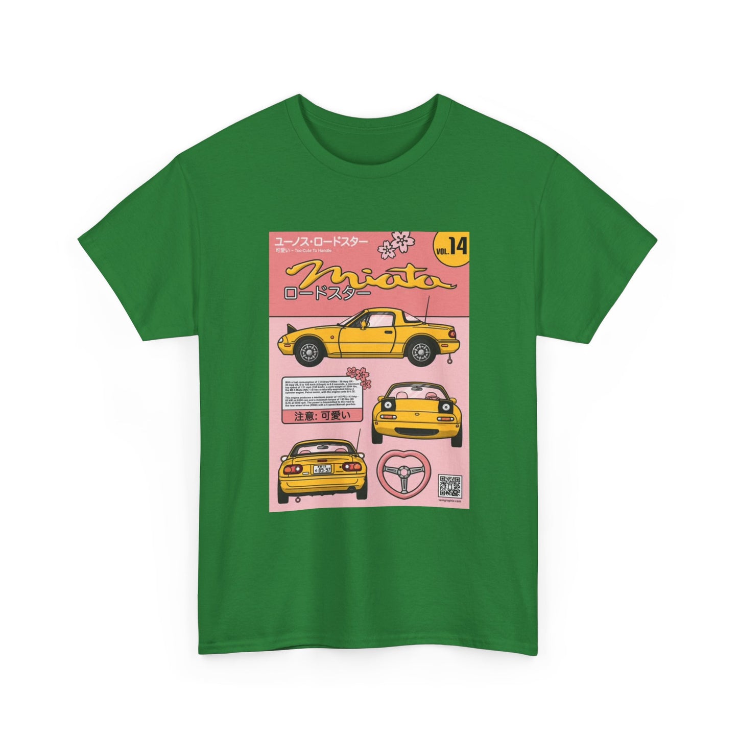 Mazda Miata Tshirt JDM Graphic Anime Cute Unisex Heavy Cotton Tee