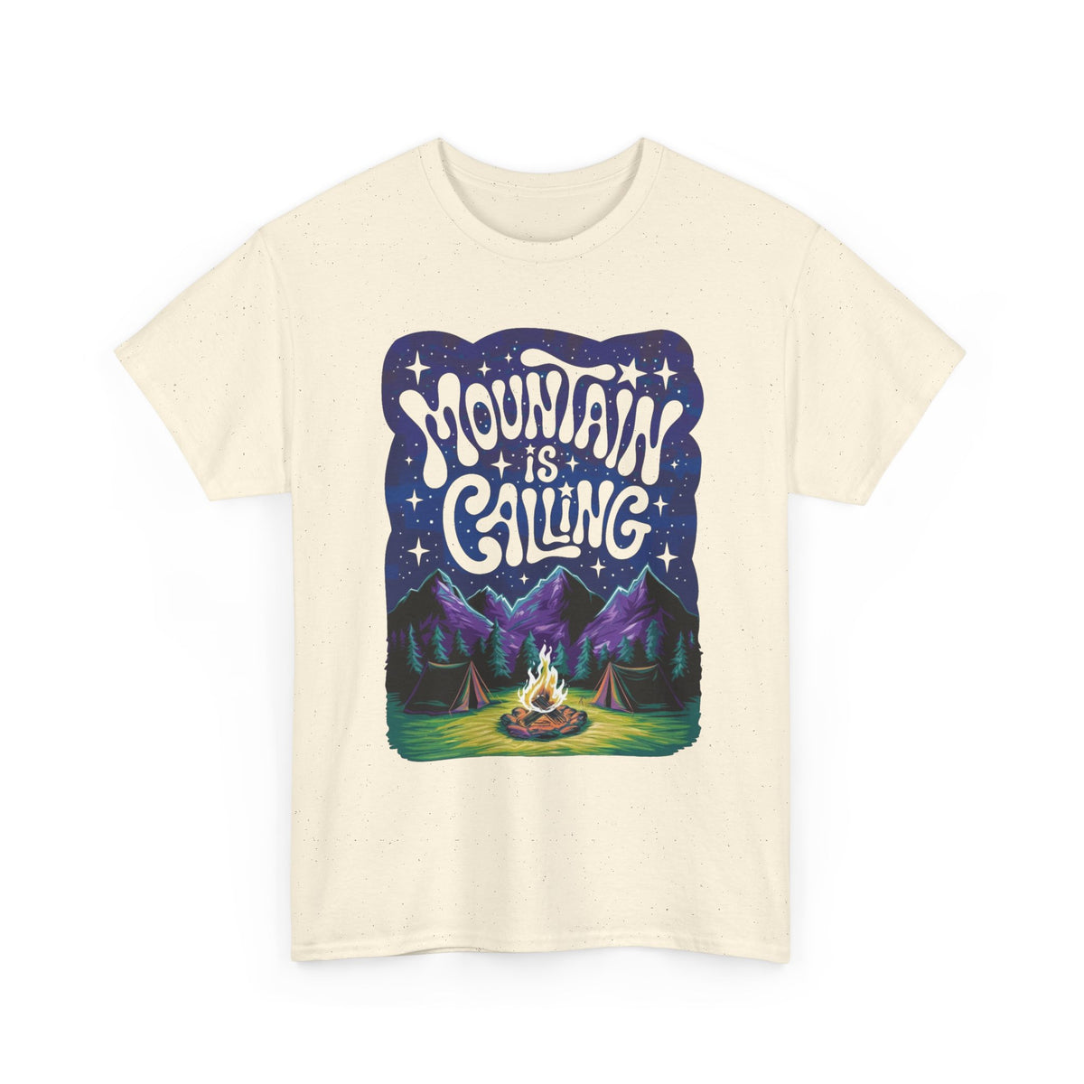 Mountain Is Calling Graphic T Shirt Outdoors Men's Heavy Cotton Tee