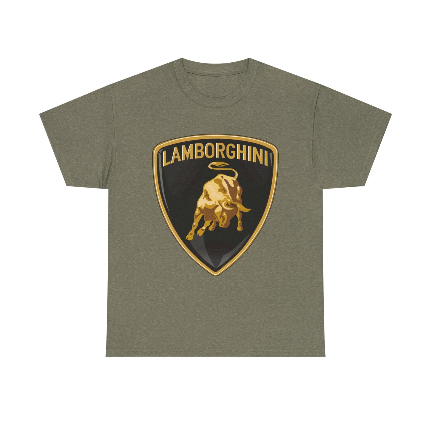 Lamborghini Graphic T Shirt Vintage Logo Retro Unisex Heavy Cotton Tee