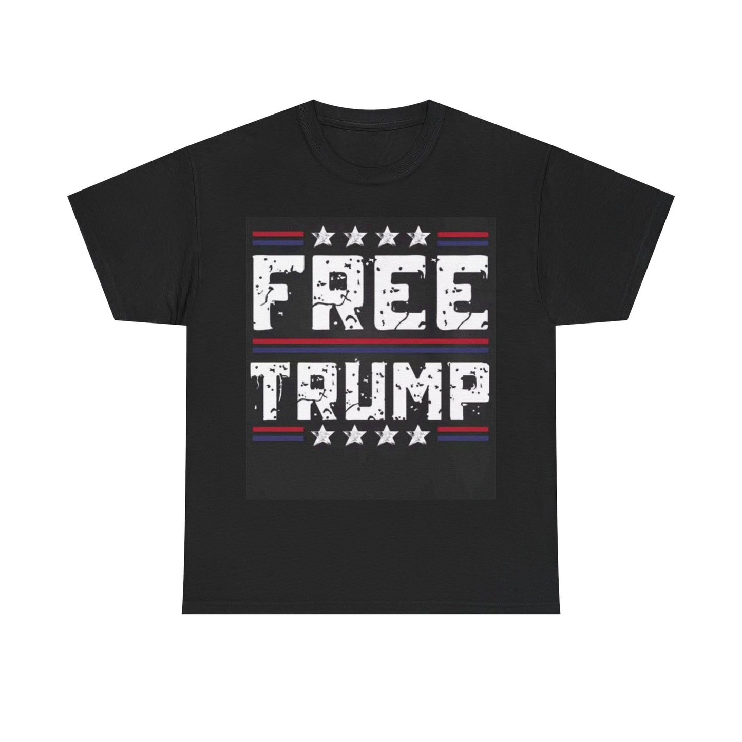 Free Trump T-shirt Mugshot American President USA Unisex Heavy Cotton Tee