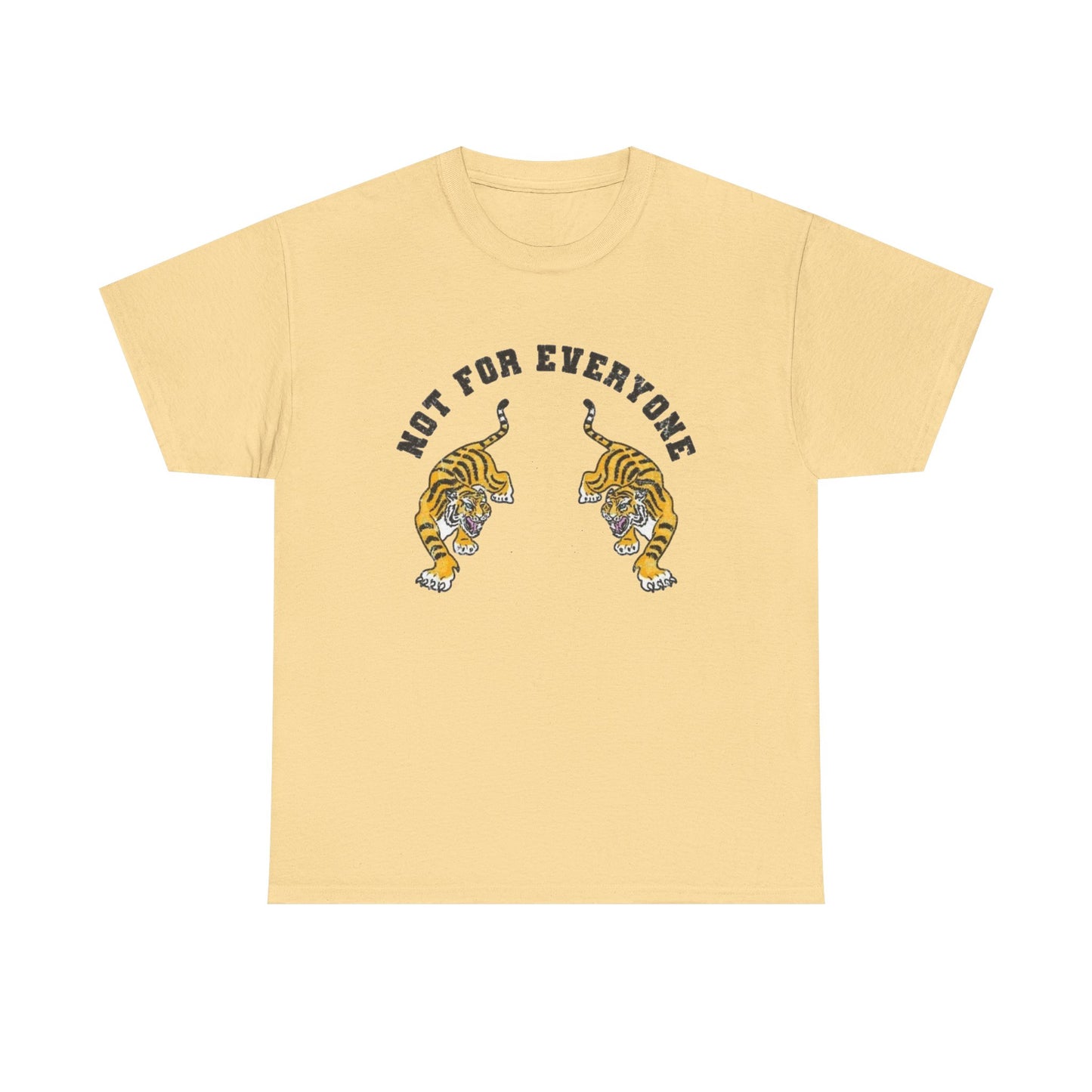 Not For Everyone Tiger Retro Art Graphic T Shirt Regular Men's Heavy Cotton Tee