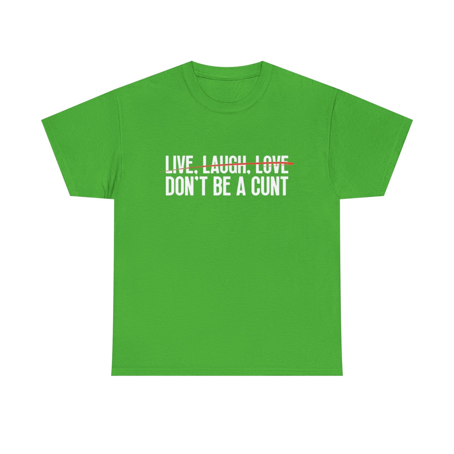 Live Laugh Love Funny Graphic T Shirt Comedy Gift Unisex Heavy Cotton Tee