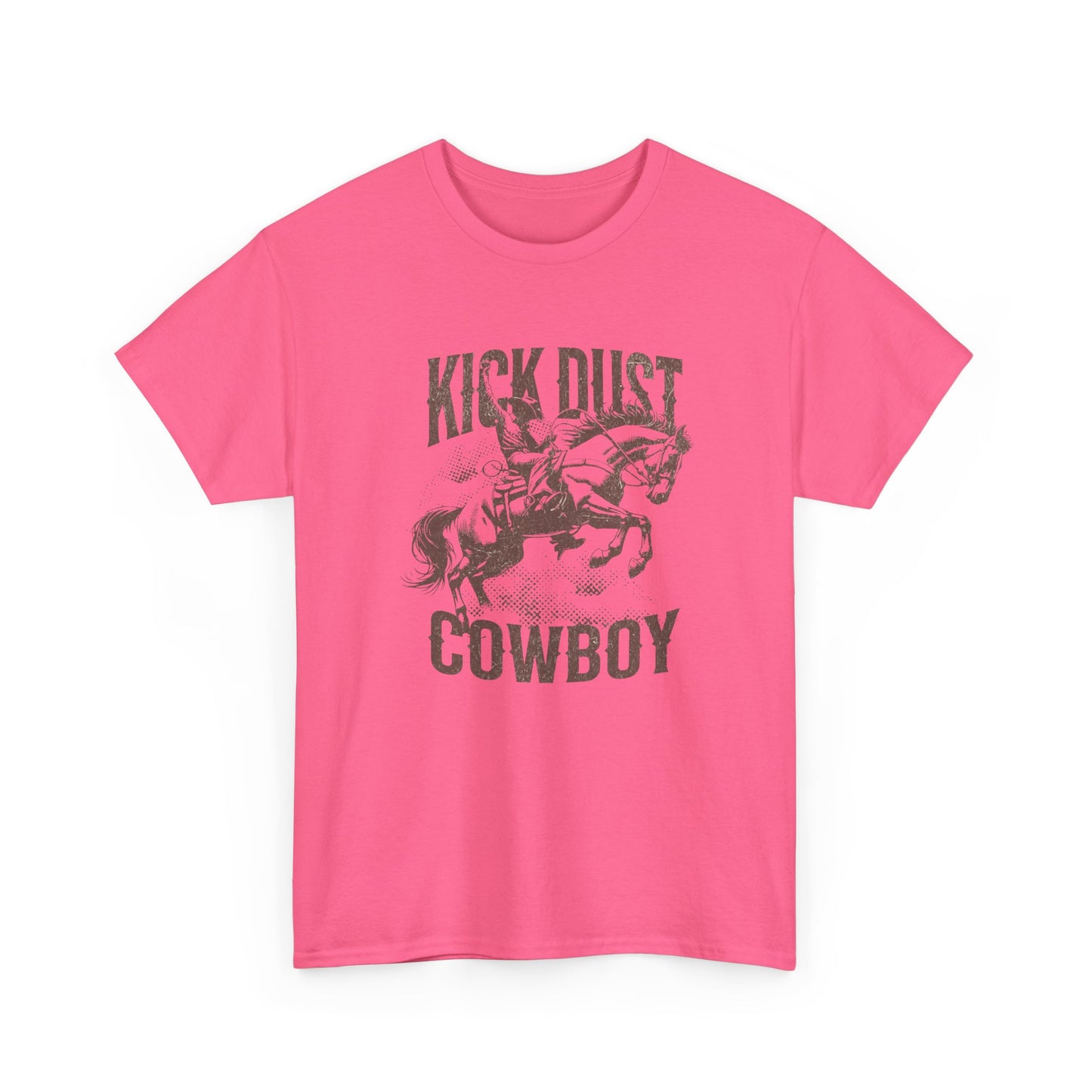 Kick Dust Cowboy Graphic T Shirt Womens Heavy Cotton Tee