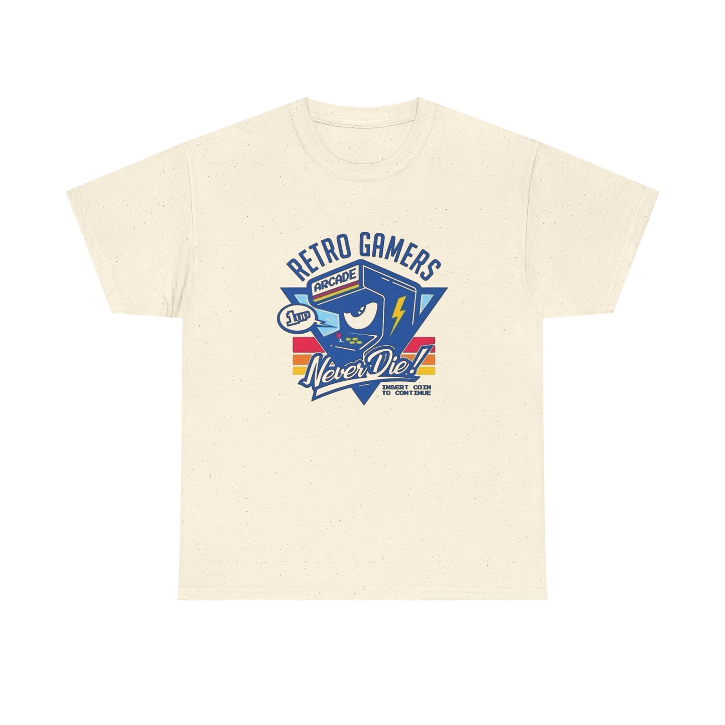 Retro Gamers Never Die Graphic T Shirt NEW Adult Regular Sizing Tee