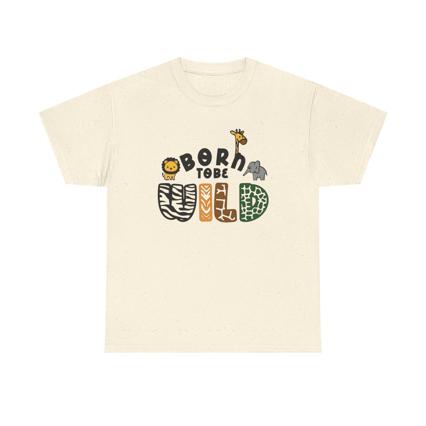 Born To Be Wild Zoo Animals Graphic T-Shirt Cotton Tee New Gift Vintage