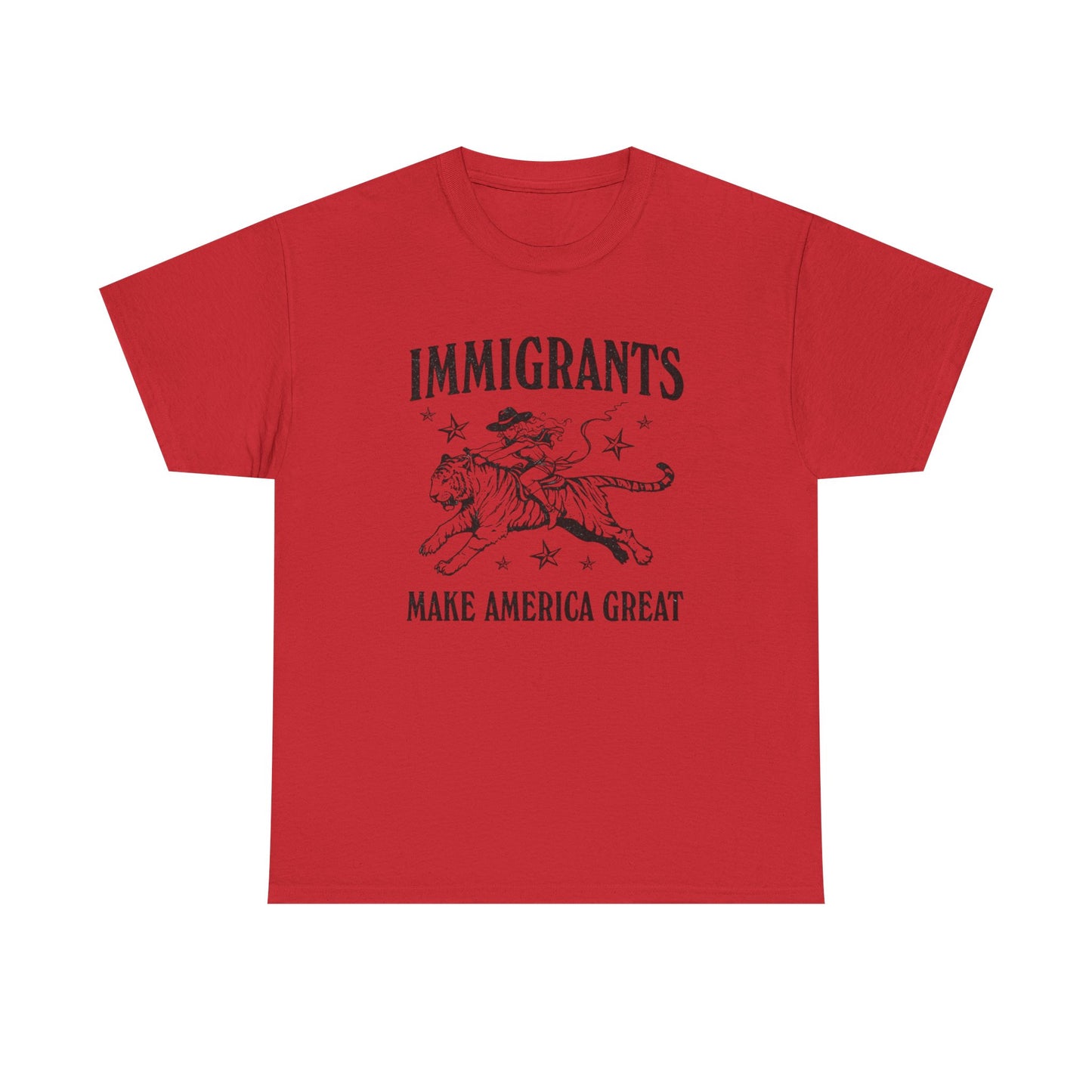 Immigrants Make America Great  Graphic T Shirt Unisex Heavy Cotton Tee
