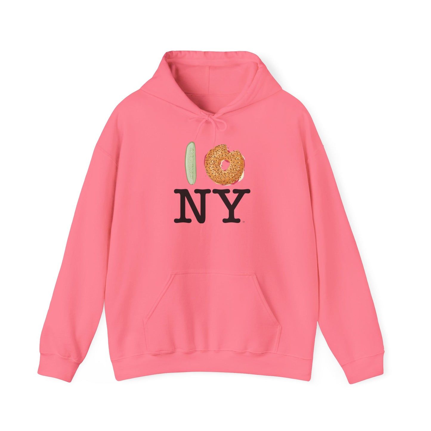 I Love New York Foodie Graphic Hoodie NEW Unisex Heavy Blend™ Hooded Sweatshirt