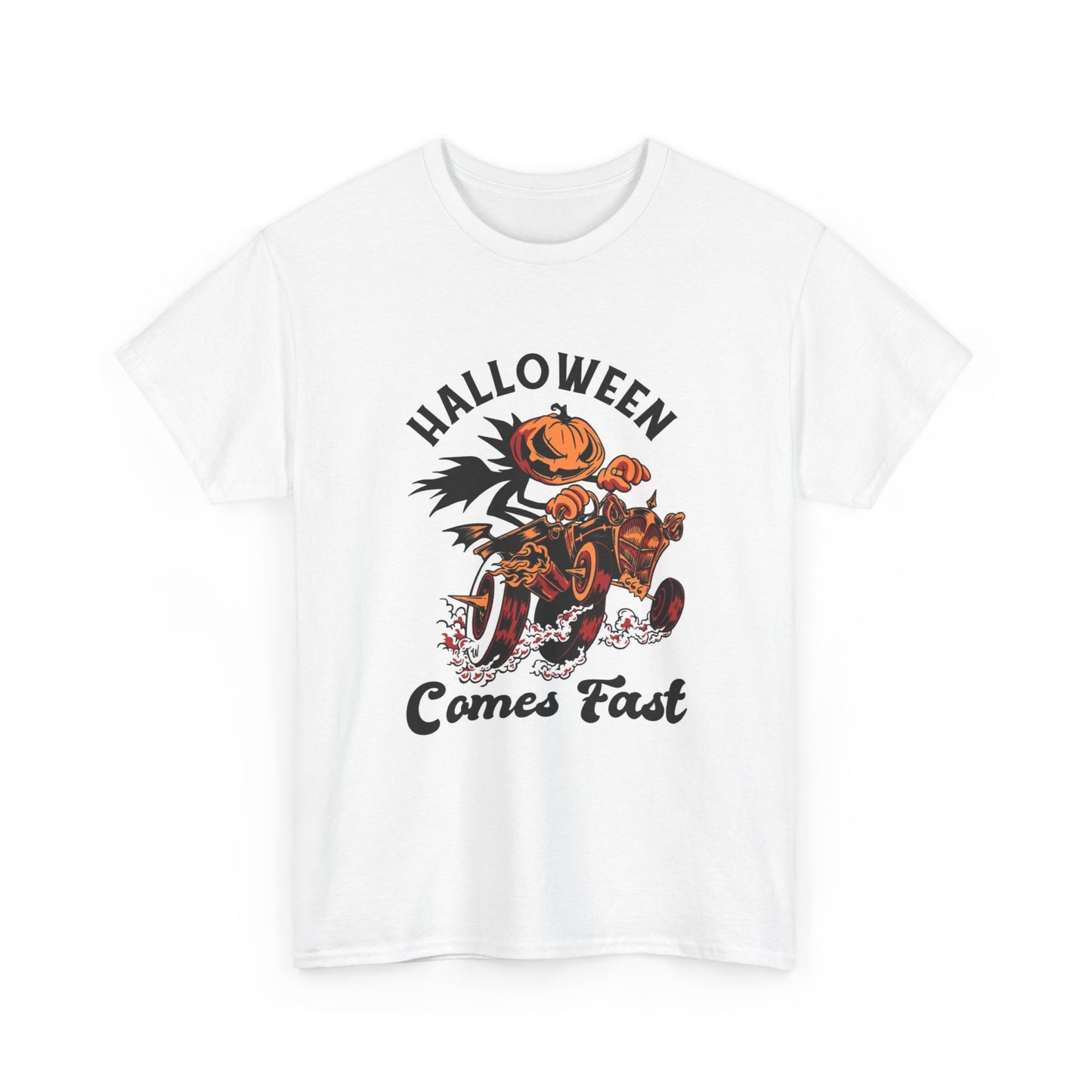 Halloween Comes Fast Graphic T Shirt Men's Heavy Cotton Tee - Quality - Modern True to Size