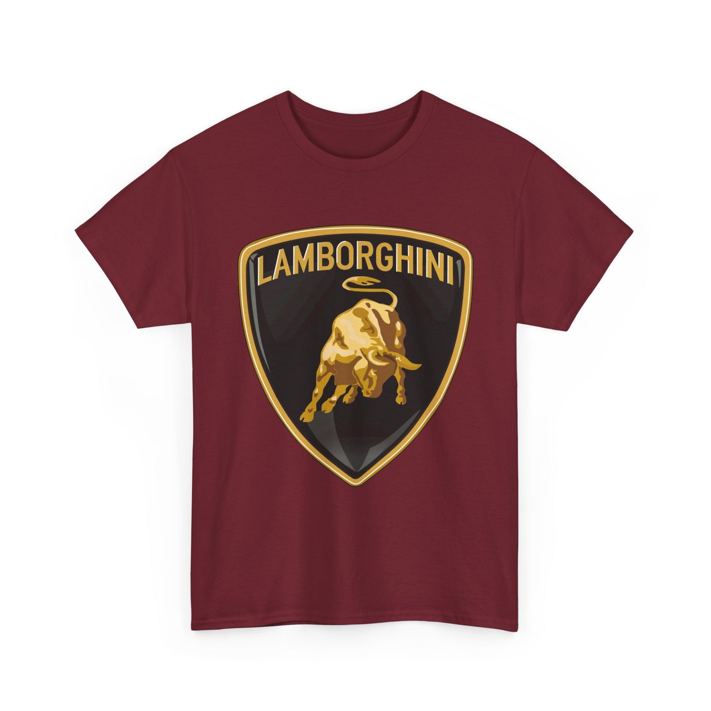 Lamborghini Graphic T Shirt Vintage Logo Retro Unisex Heavy Cotton Tee