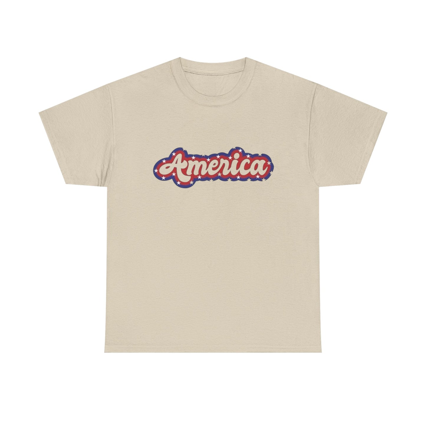 America 70's Retro USA Graphic T Shirt Unisex NEW Heavy Cotton Tee