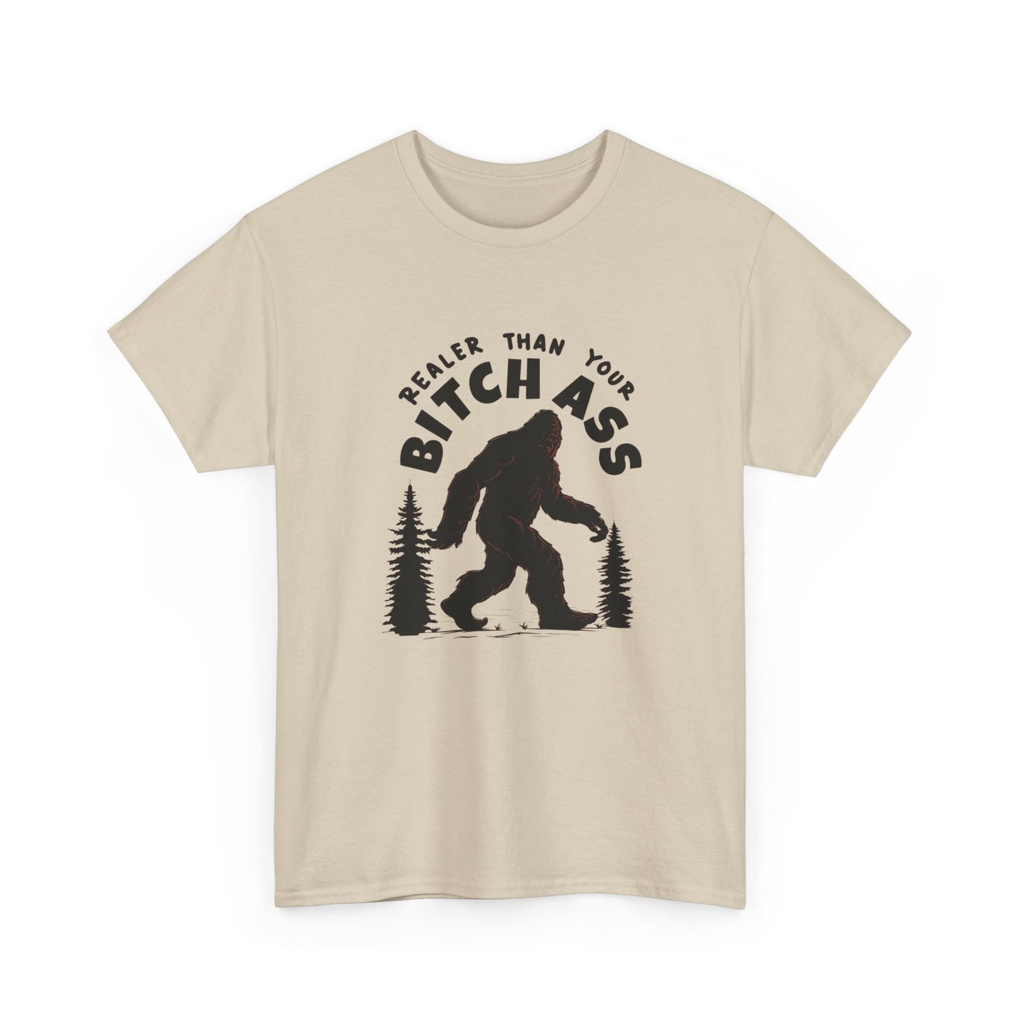 Funny Sasquatch Graphic T Shirt Unisex Heavy Cotton Tee