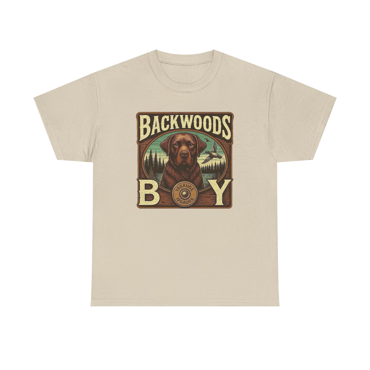 Backwoods Boy Southern Hunting Graphic T Shirt Unisex Heavy Cotton Tee