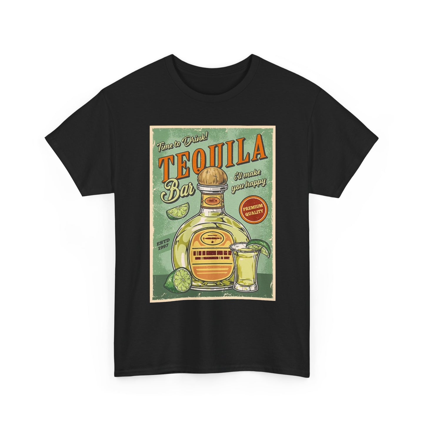 Time To Drink Tequila T Shirt BRAND NEW Apparel Unisex Graphic Tee USA