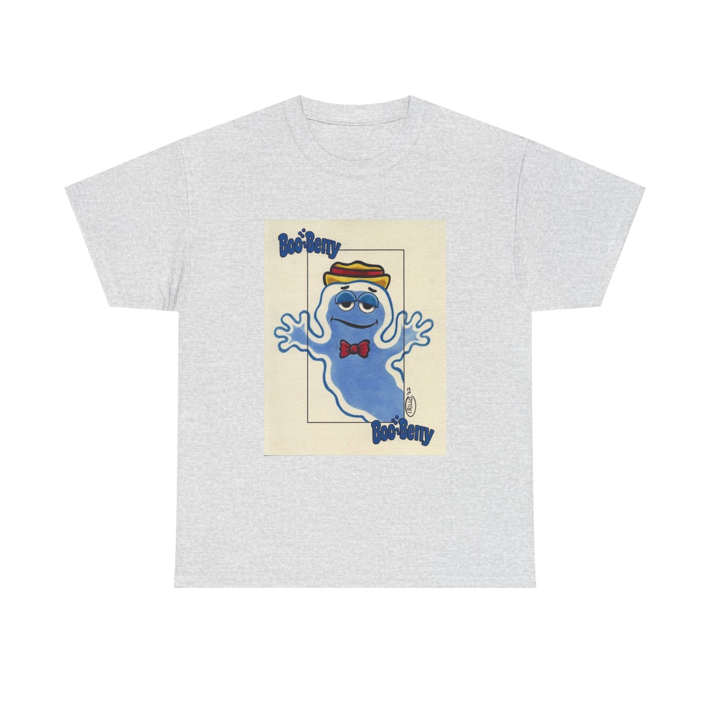 Boo Berry Tshirt Vintage Poster Cereal Retro Unisex Heavy Cotton Tee