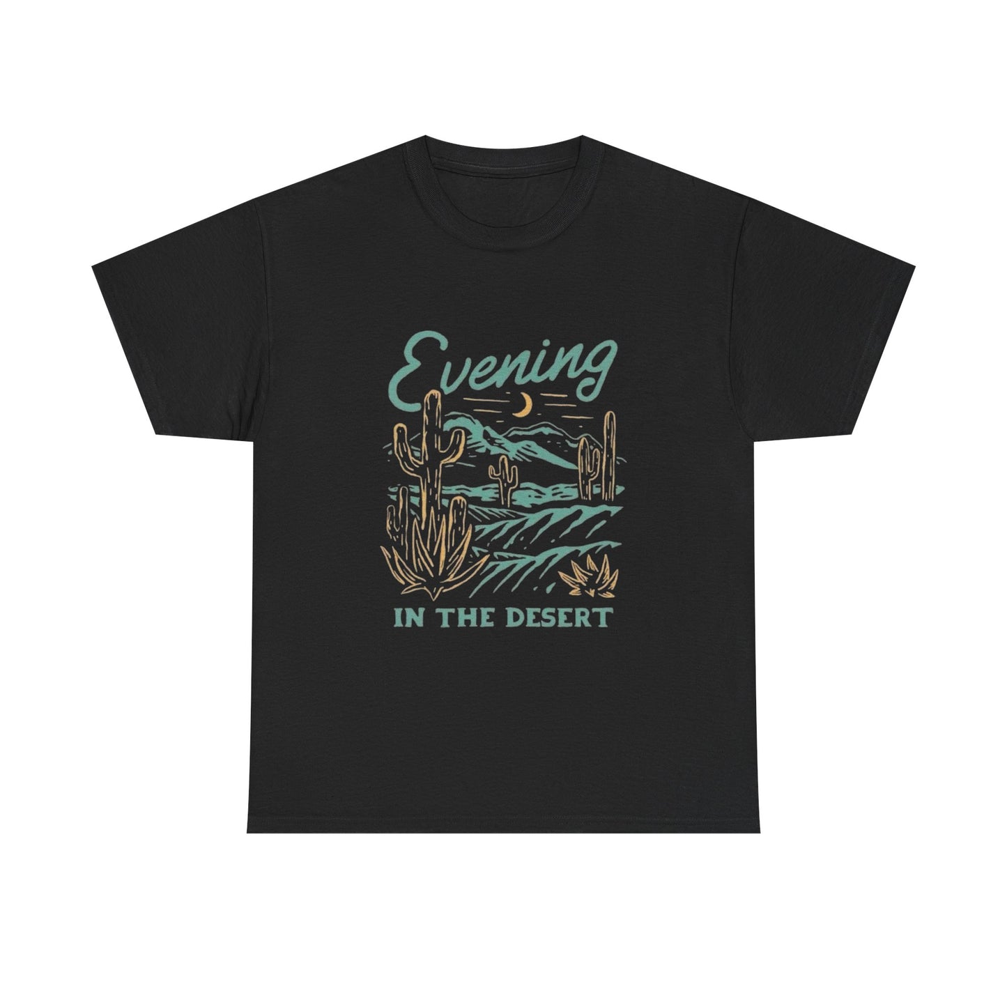 Evening In The Desert Graphic T Shirt Unisex Heavy Cotton Tee