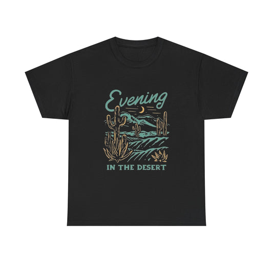 Evening In The Desert Graphic T Shirt Unisex Heavy Cotton Tee