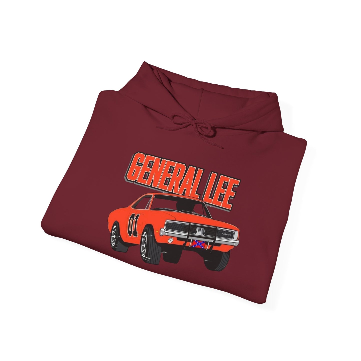 General Lee Charger Retro Graphic Hoodie Unisex Heavy Blend™ Hooded Sweatshirt
