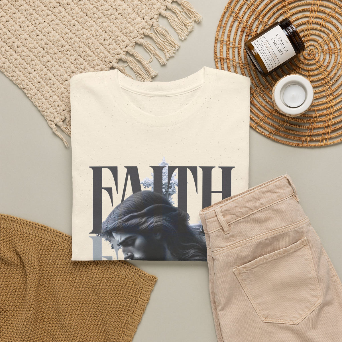 Have Faith Graphic T Shirt Men's Jesus Heavy Cotton Tee
