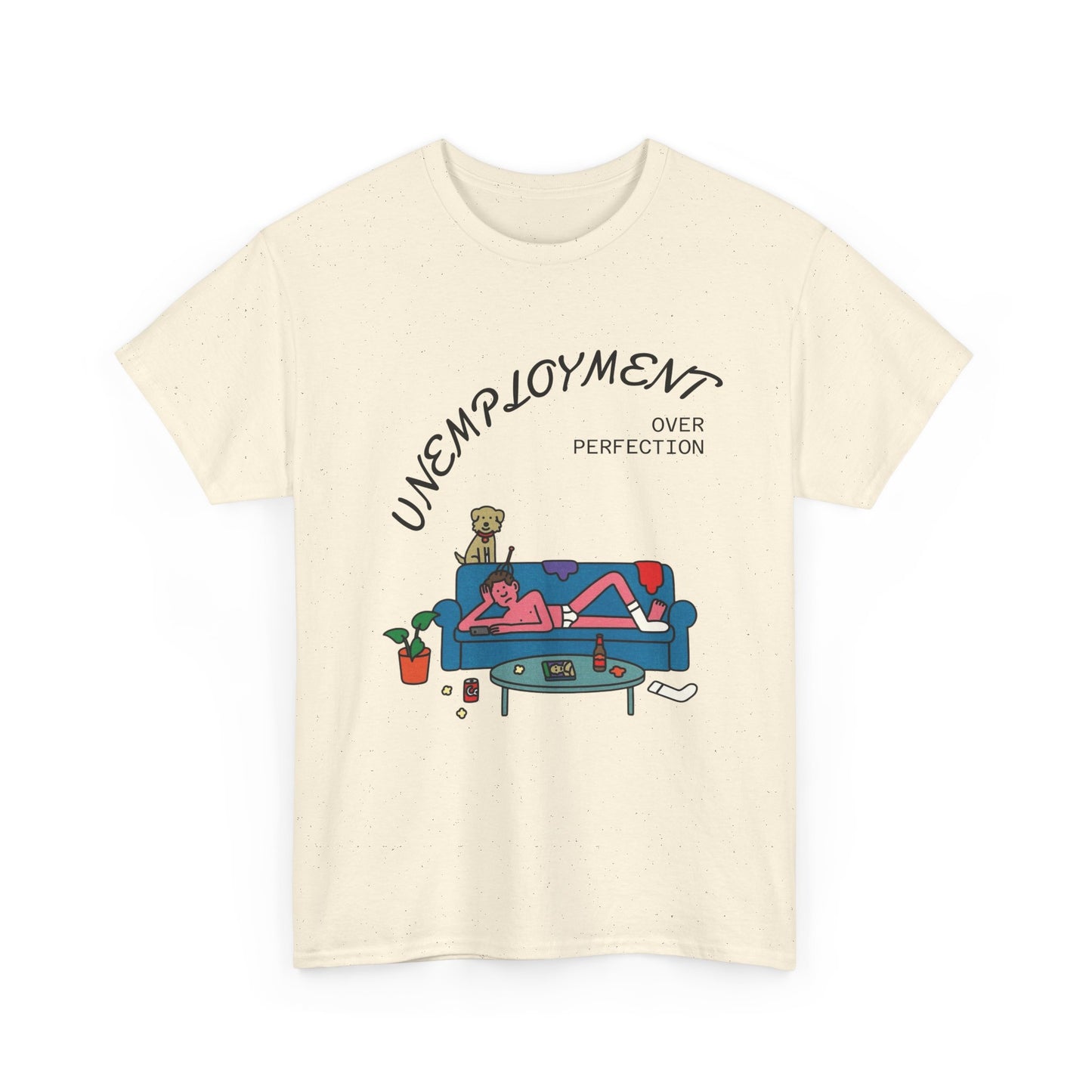 Unemployment Funny Good Life T Shirt Graphic Unisex Heavy Cotton Tee NEW GIFT