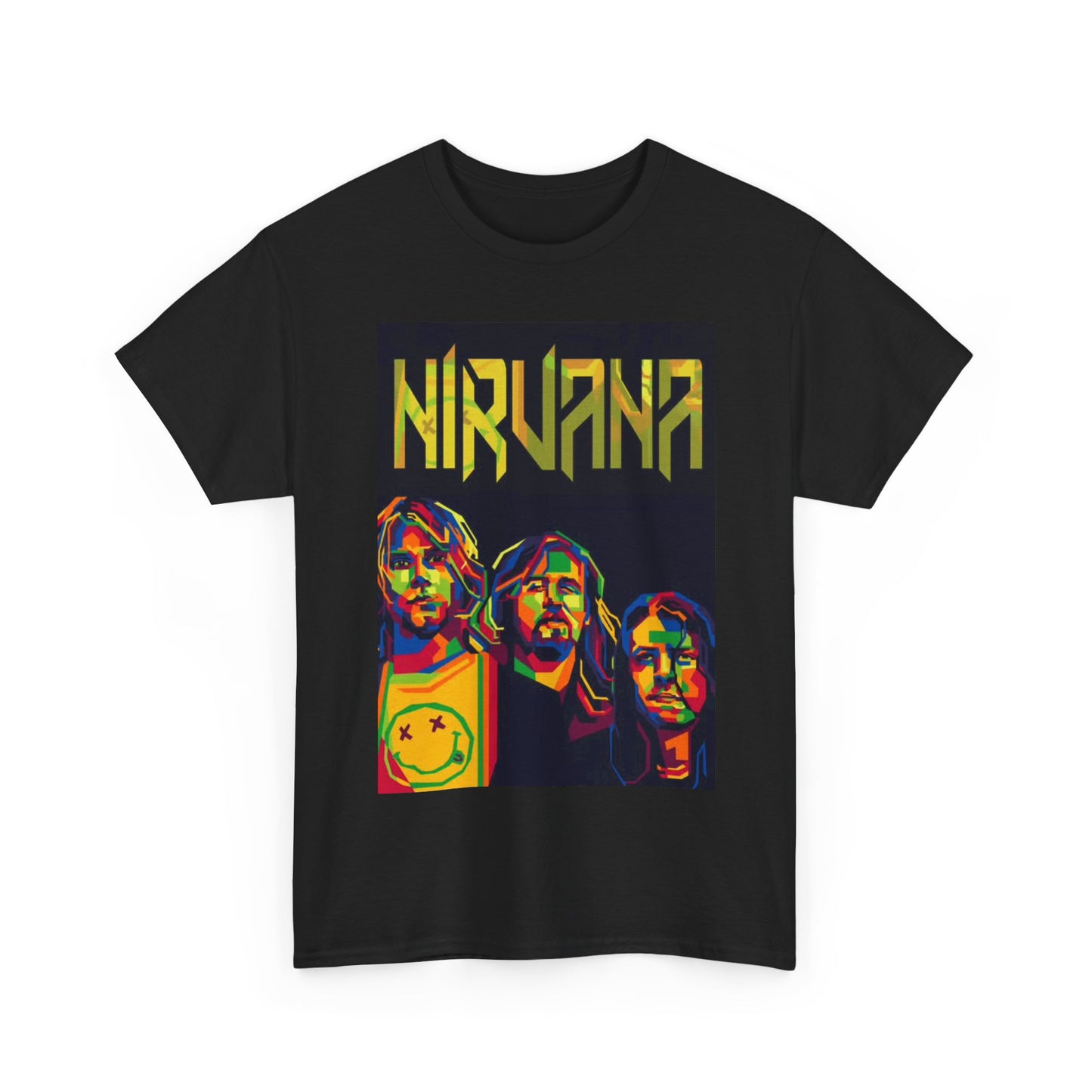 Nirvana Retro Tshirt Vintage Kurt Cobain Painting Graphic Grunge Unisex Seattle