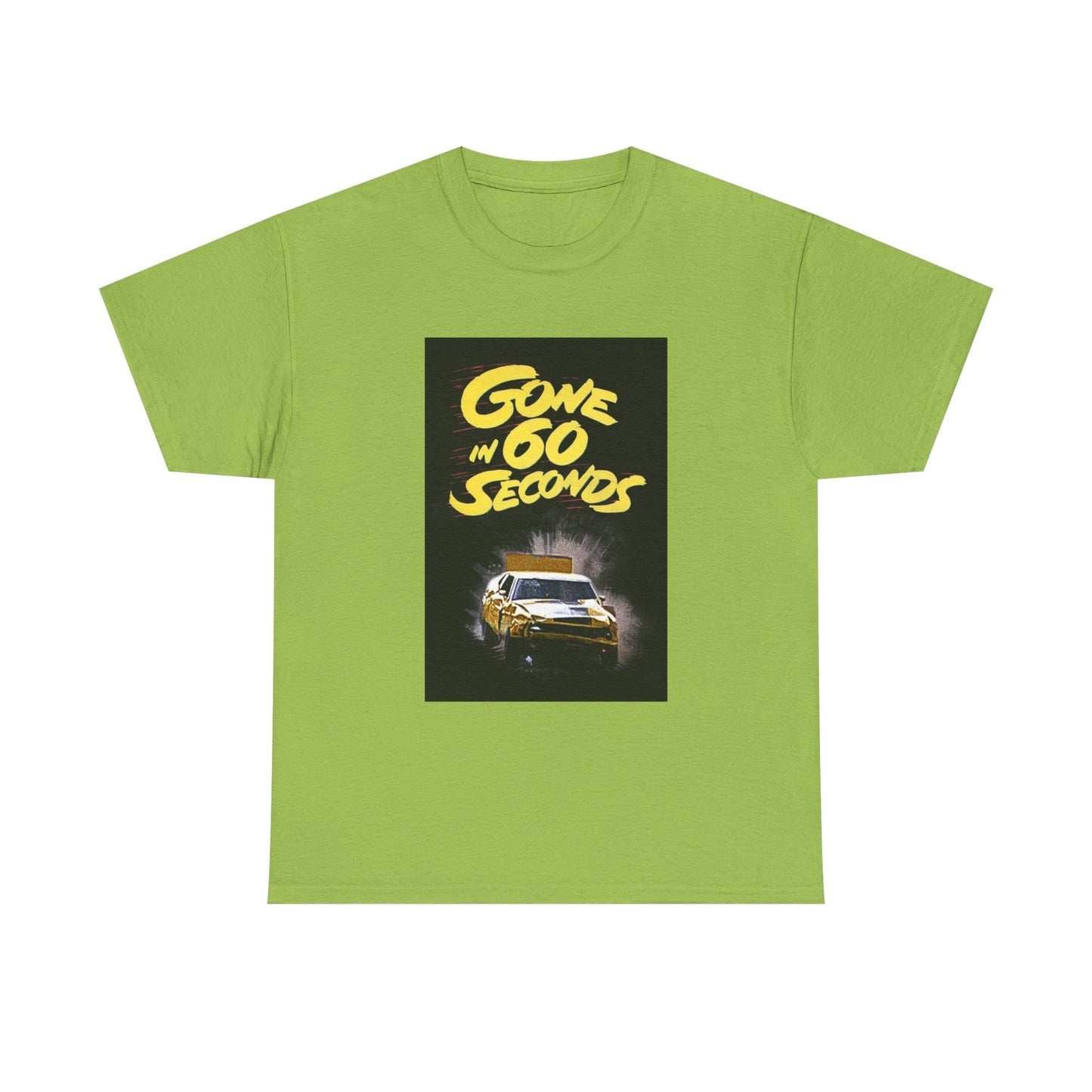 Gone in 60 Seconds Tshirt Vintage Ford Mustang Retro Poster Unisex Heavy Cotton