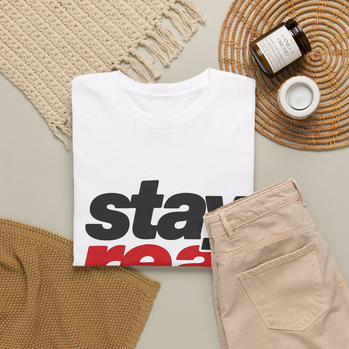 Stay Real Graphic T-Shirt | Inspirational Text Tee Men's Graphic Tee