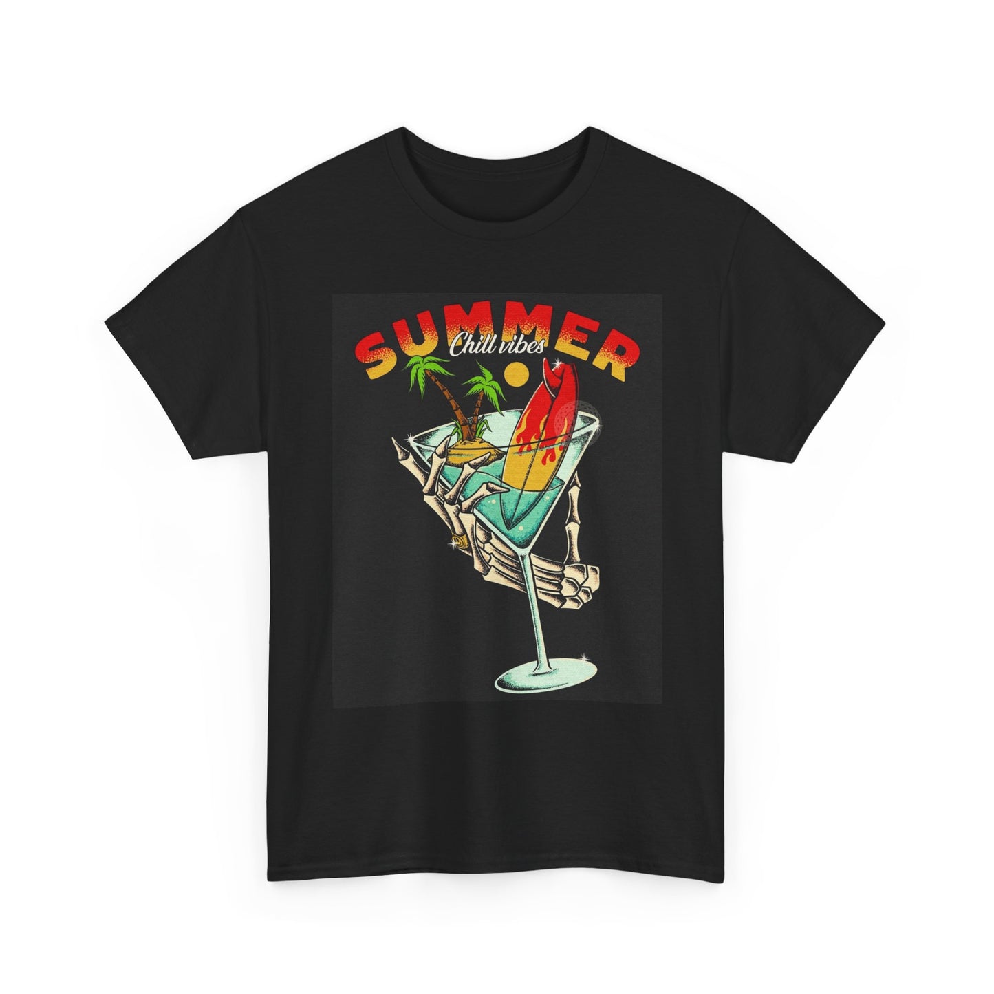 Summer Chill Vibes Shirt Apparel BRAND NEW Unisex Heavy Cotton Tee