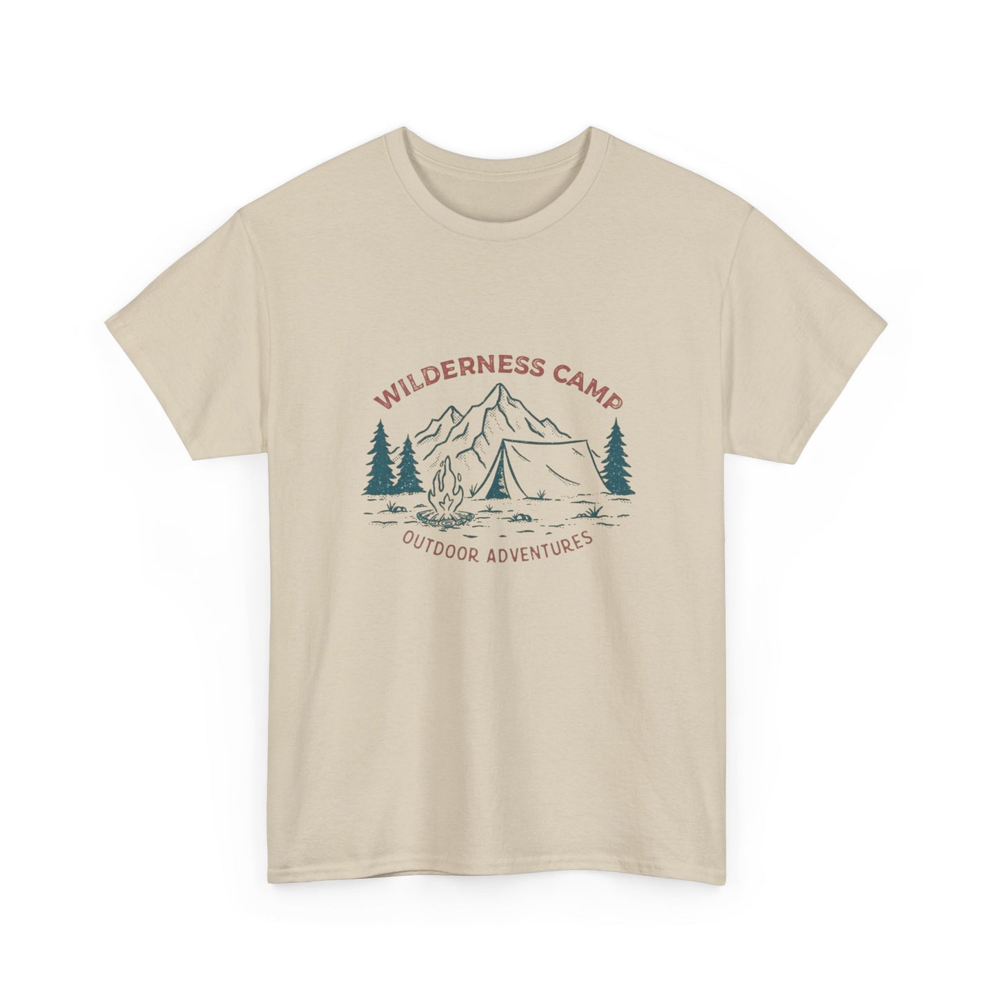 Wilderness Camp Graphic T Shirt Unisex Heavy Cotton Tee