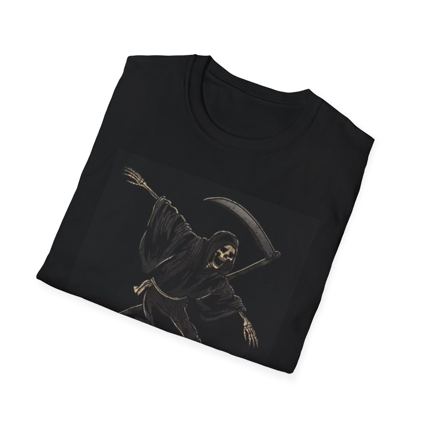 Skating Death Graphic T Shirt Grim Reaper Funny Unisex Softstyle T-Shirt