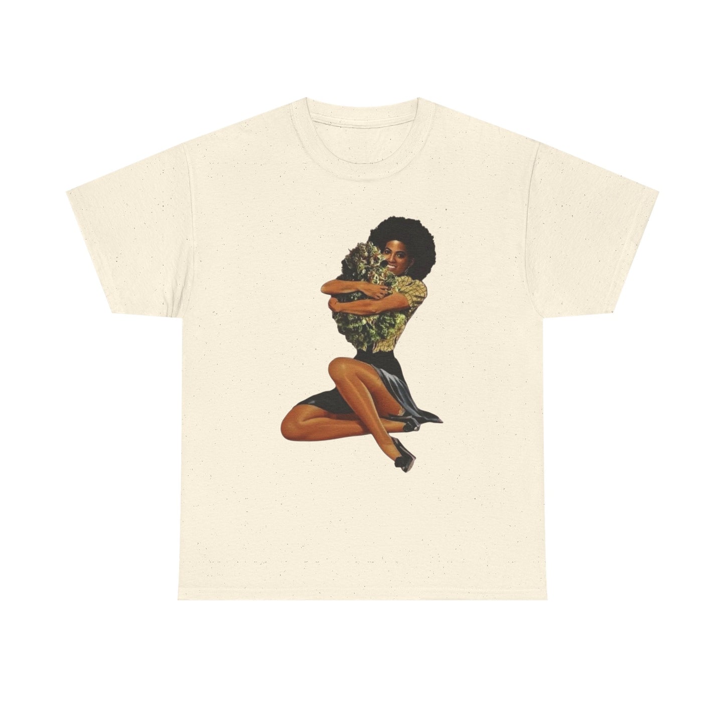 Weed Hugs Vintage Graphic T-Shirt Womens Comfy Cotton Tee NEW