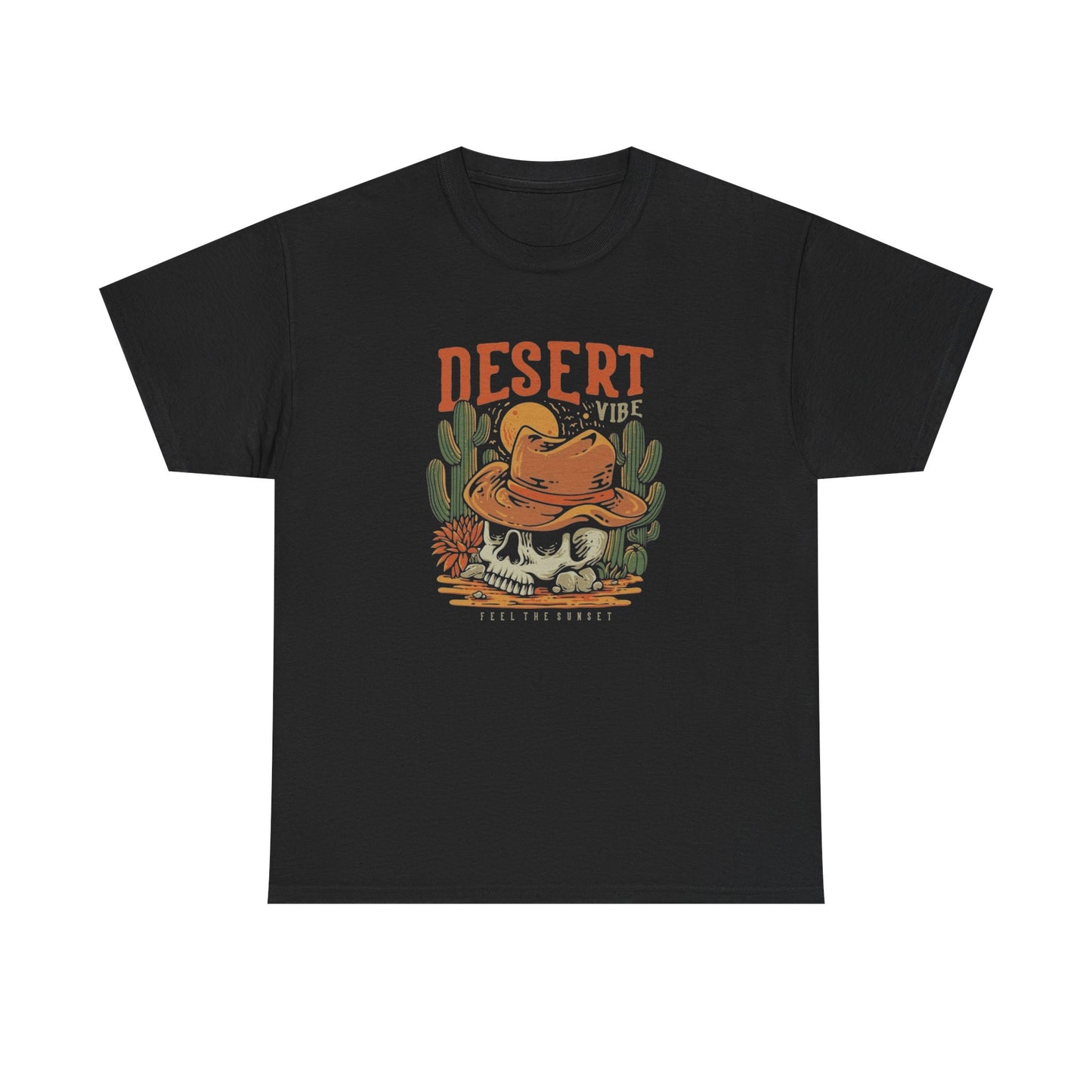 Cowboy Desert Vibes Graphic T Shirt Unisex Heavy Cotton Tee New Gift