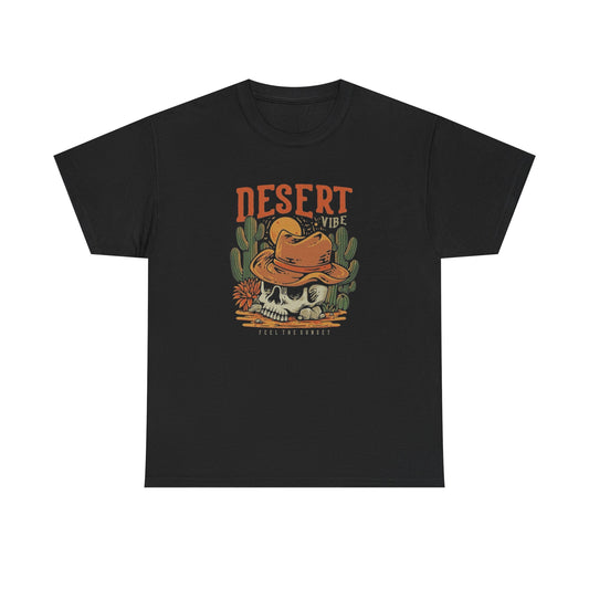 Cowboy Desert Vibes Graphic T Shirt Unisex Heavy Cotton Tee New Gift