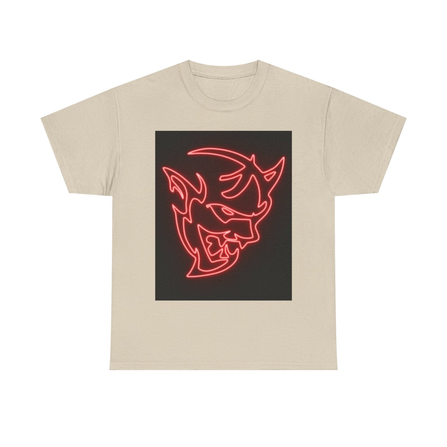 Dodge Demon Tshirt Hellcat Charger Logo Challenger Mopar Unisex Heavy Cotton Tee