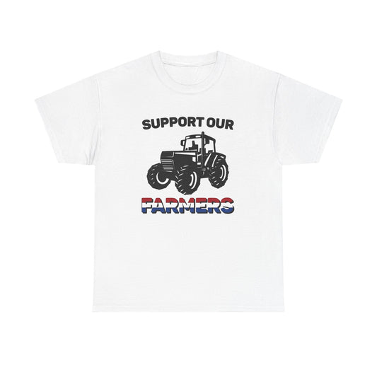 Support Our Farmers USA Graphic T Shirt Unisex Heavy Cotton Tee NEW