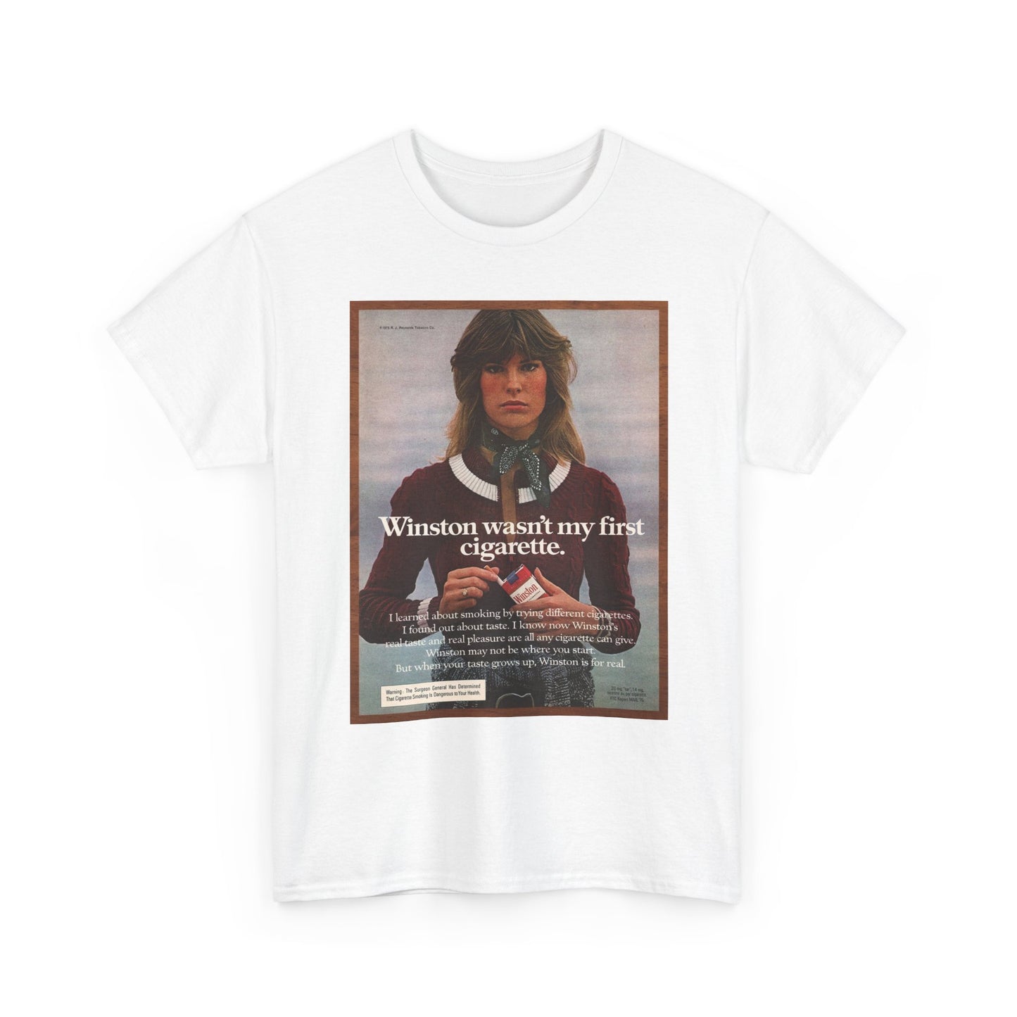 Winston T Shirt Funny Cigarette Poster Vintage Unisex Heavy Cotton Tee