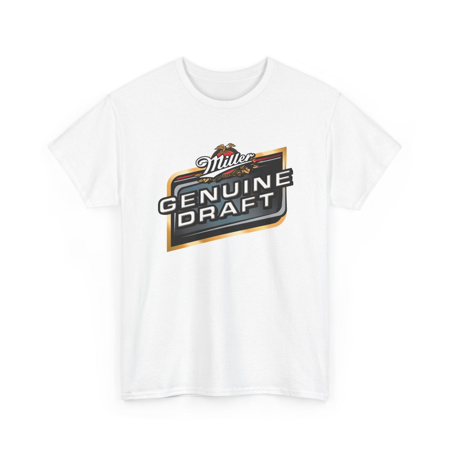 Miller Genuine Draft Beer Graphic T Shirt Vintage Unisex Heavy Cotton Tee