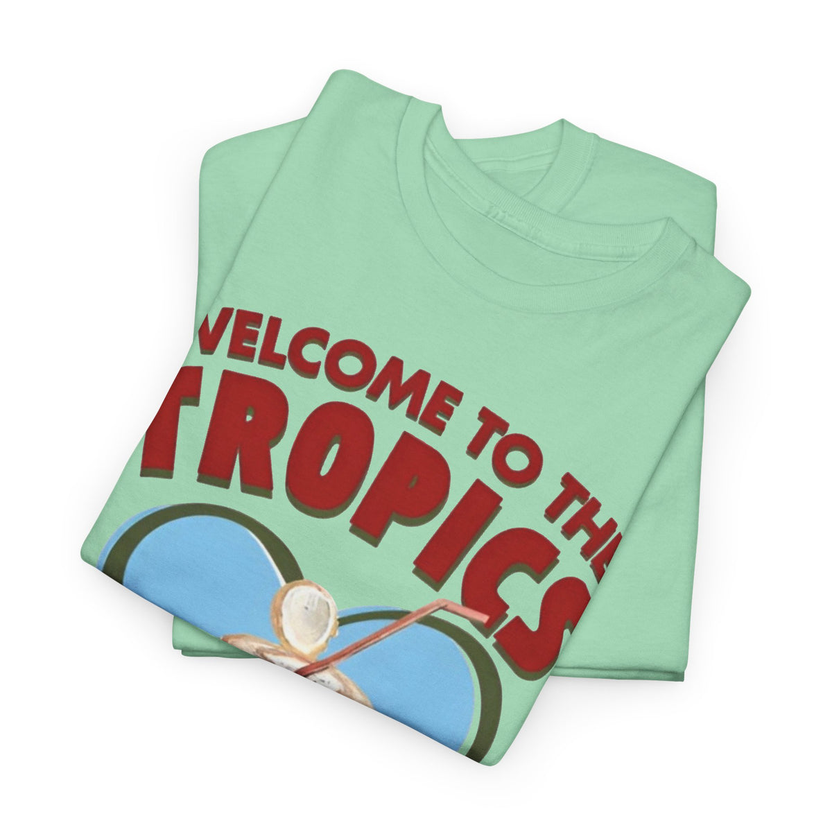 Welcome to the Tropics Coconut Heart T-Shirt Men's Graphic Tee