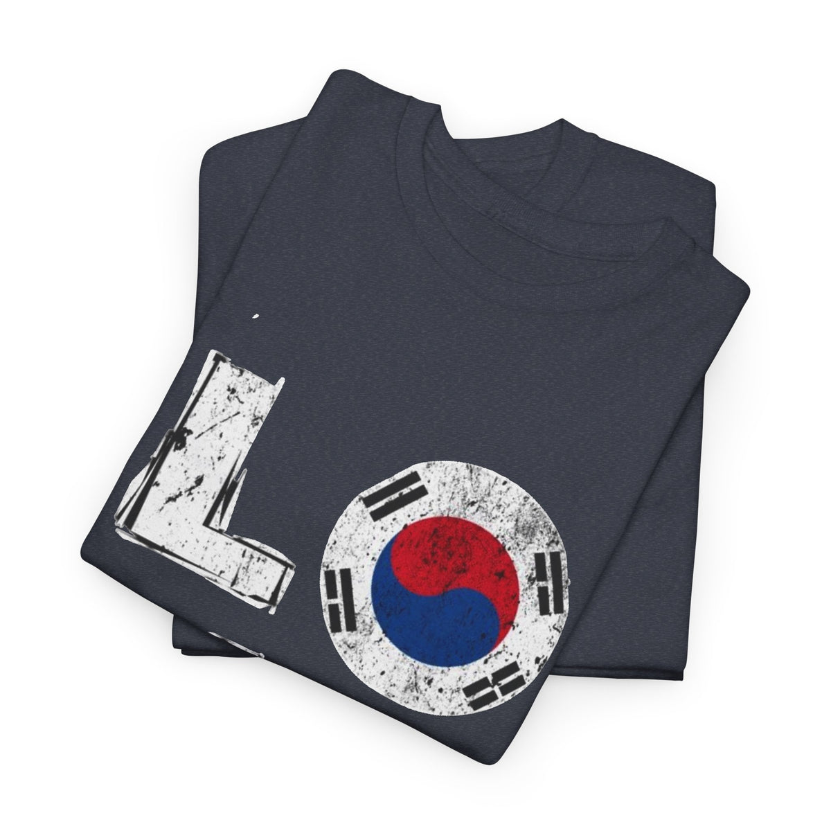 Love South Korea Graphic T Shirt Men's Heavy Cotton Tee