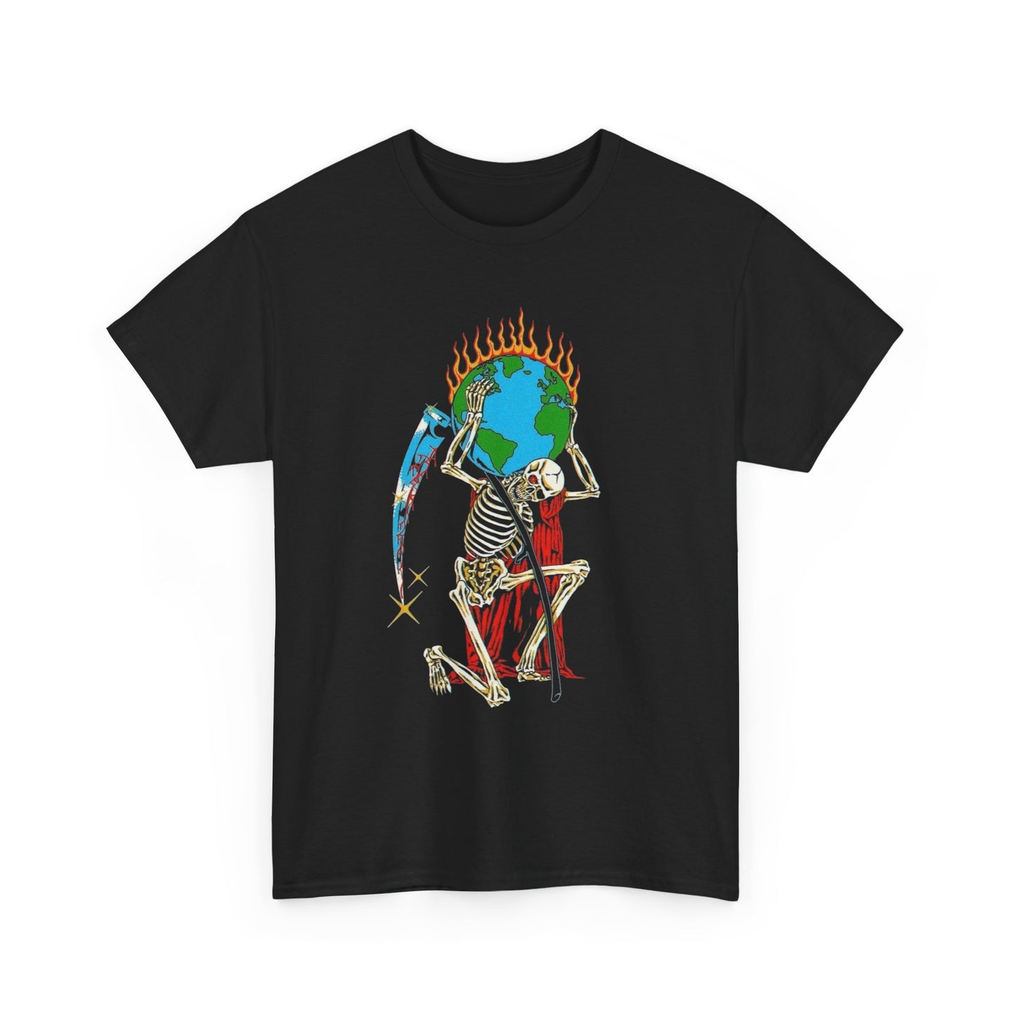 Grim Reaper Weight Of The World Graphic T Shirt NEW Heavy Cotton Tee