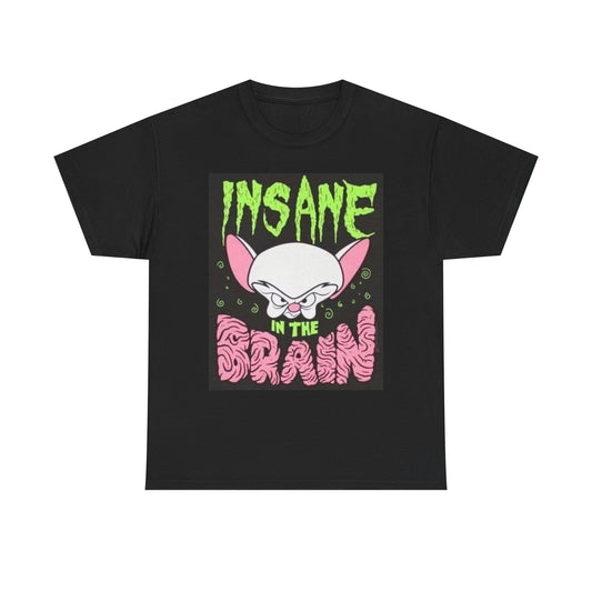 Insane In The Brain Pinky Graphic T Shirt 90s Vintage Unisex Heavy Cotton Tee