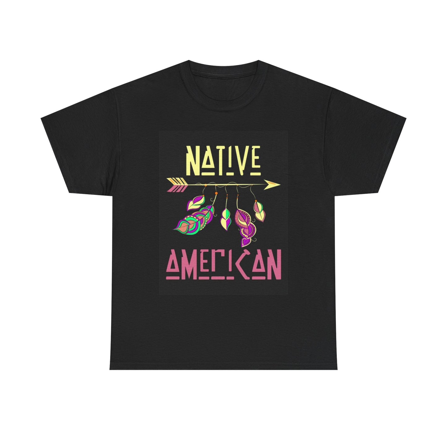 Native American Colorful Arrow Indian Tshirt Pride New Unisex Heavy Cotton Tee