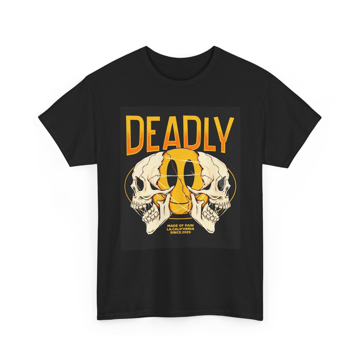 Deadly Smile Graphic T Shirt Streetwear Apparel Unisex Heavy Cotton Tee