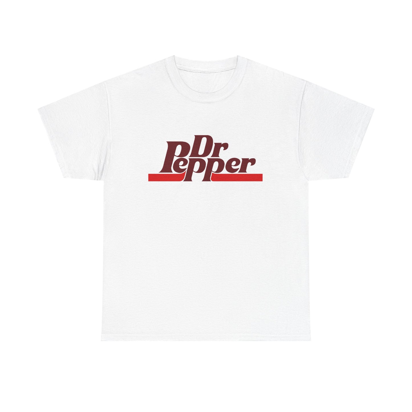 Dr Pepper Logo Tshirt Vintage Retro Design Soda Pop Can Unisex Heavy Cotton Tee