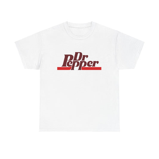 Dr Pepper Logo Tshirt Vintage Retro Design Soda Pop Can Unisex Heavy Cotton Tee