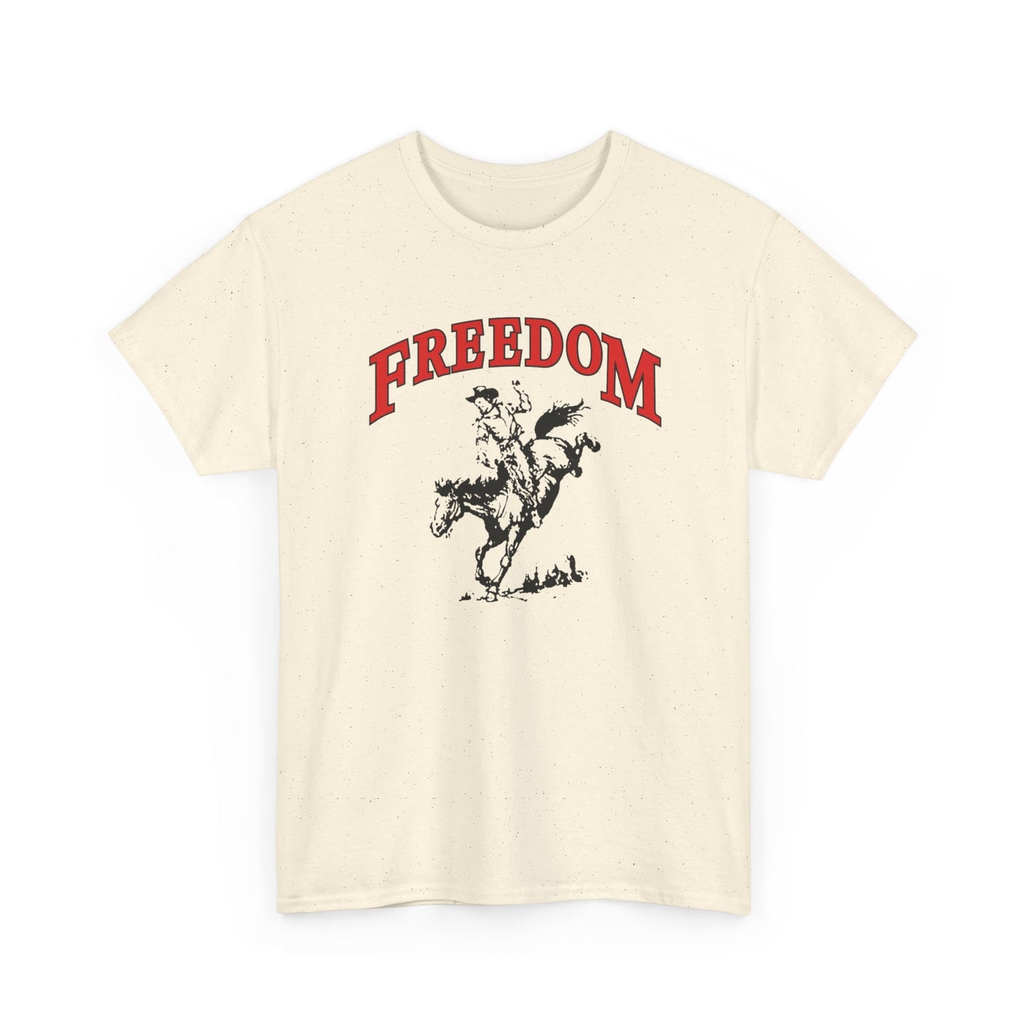 Freedom Western Cowboy Graphic T Shirt Heavy Cotton Tee NEW Gift